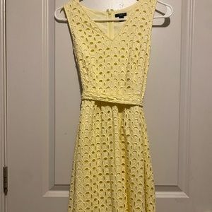 Ann Taylor Yellow Spring Dress Size 4 Petite